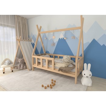 Łóżko TIPI z barierką MILA