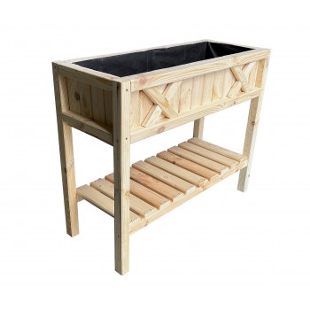 Donica Podwyższona z Półką, bezbarwna/grafitowa