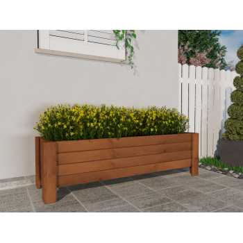 Donica drewniana LAVERNA z wkładem BRĄZ